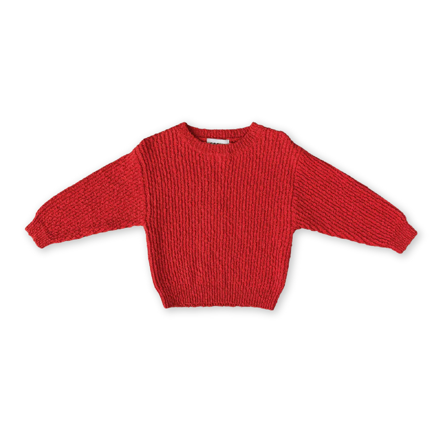 Organic Textured Boucle Knit Pull Over - Sauce | Grown
