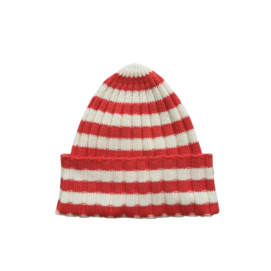 Organic Striped Pixie Rib Beanie - Sauce | Grown