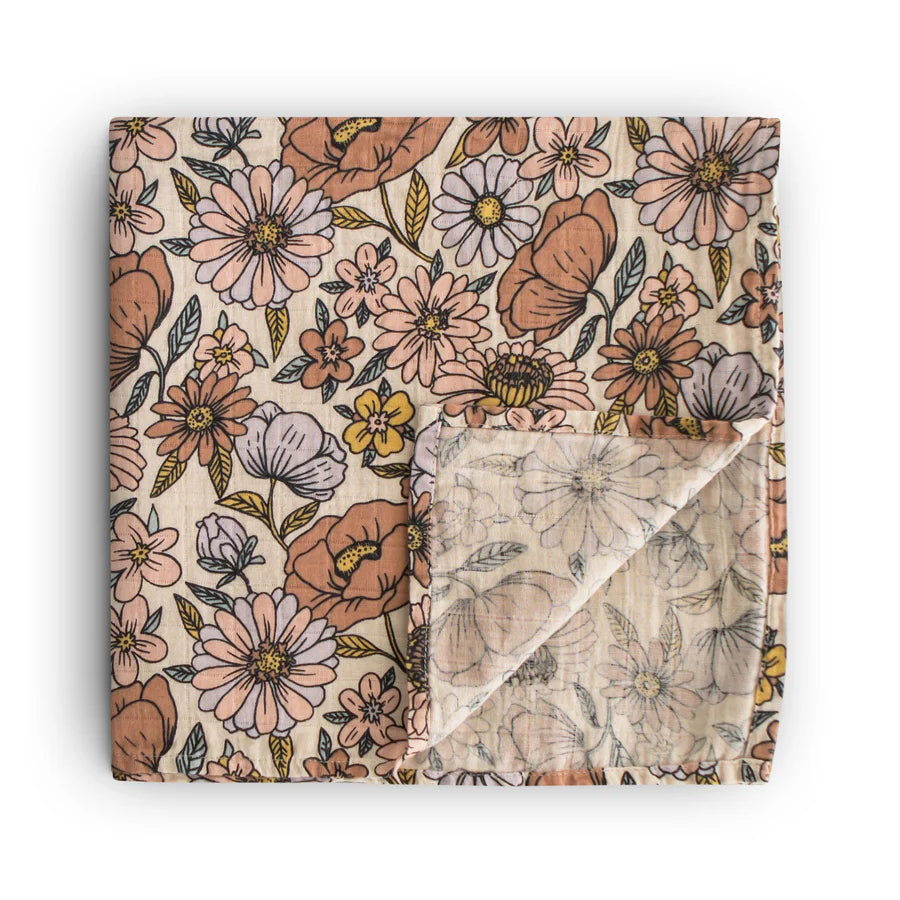 Swaddle - Retro Flowers | Mushie