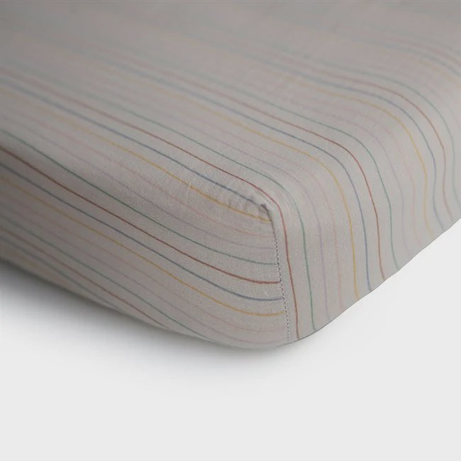 Bassinet Sheet - Retro Stripe | Mushie