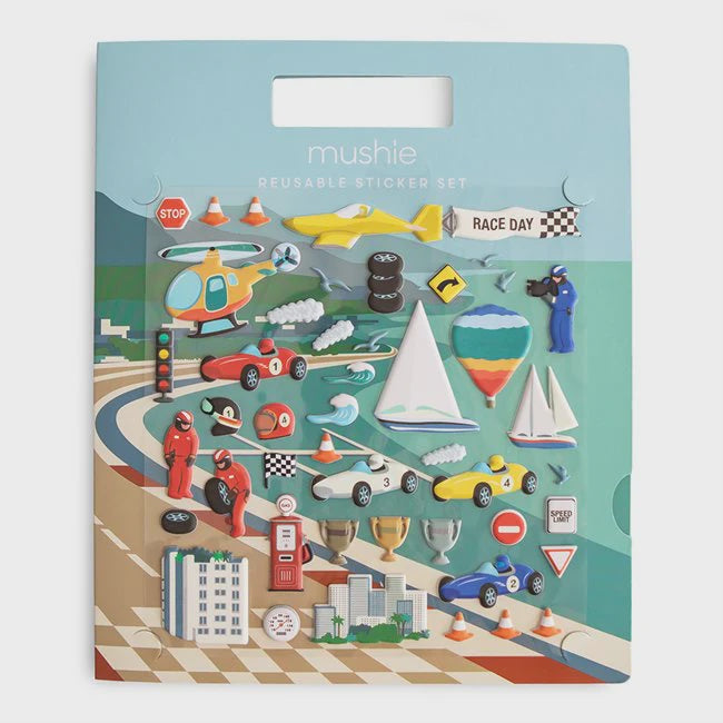 Reusable Sticker Set - Race Cars | Mushie