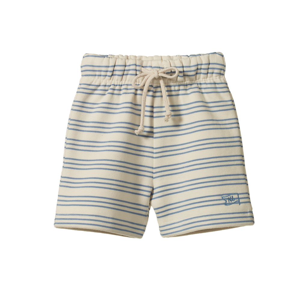 JIMMY SHORTS SWEATSHIRTING - Stripe Trio | Nature Baby