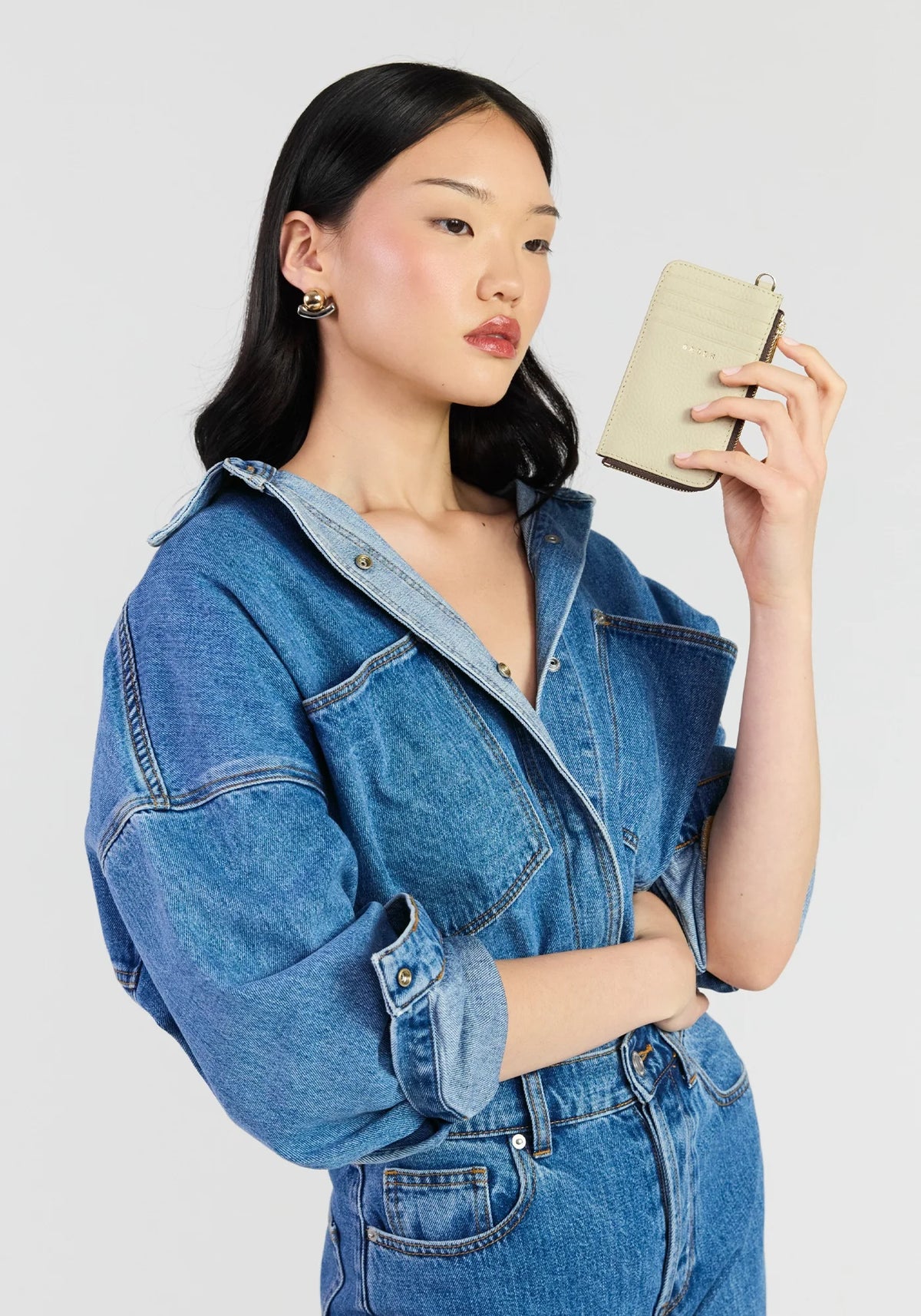 Winona Card Holder - Oyster | Saben