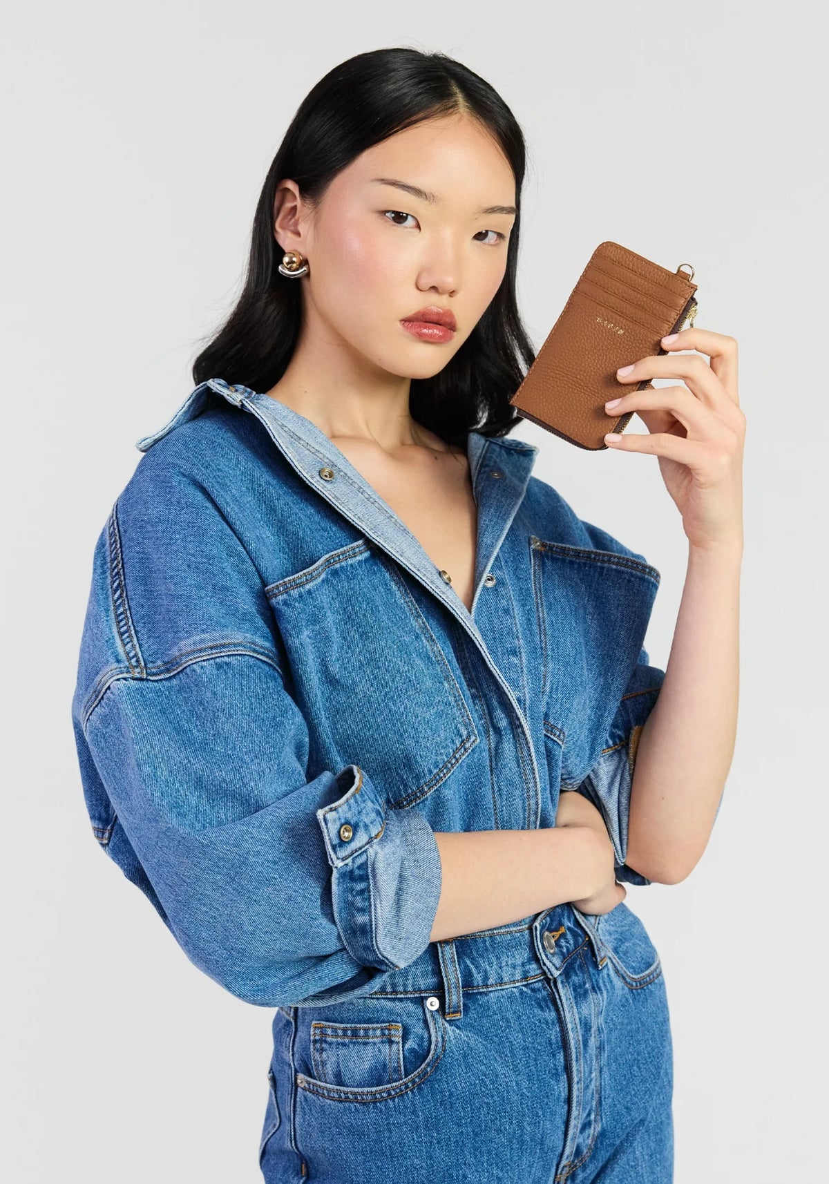 Winona Card Holder - Tan | Saben
