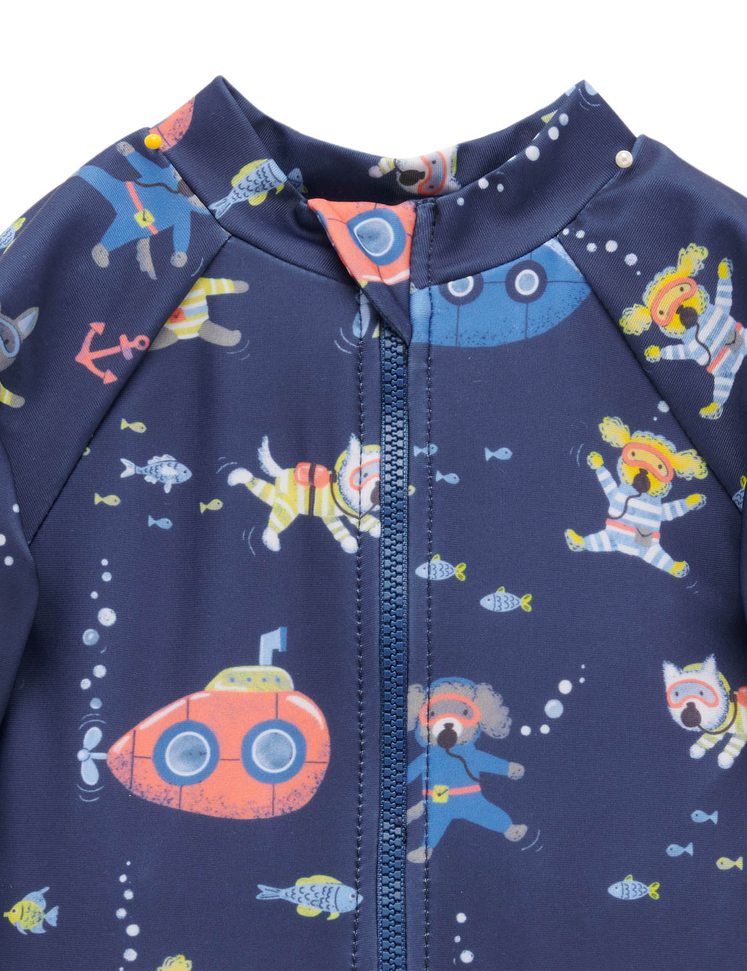 Long Sleeve Rashie Sunsuit Submarine | Purebaby