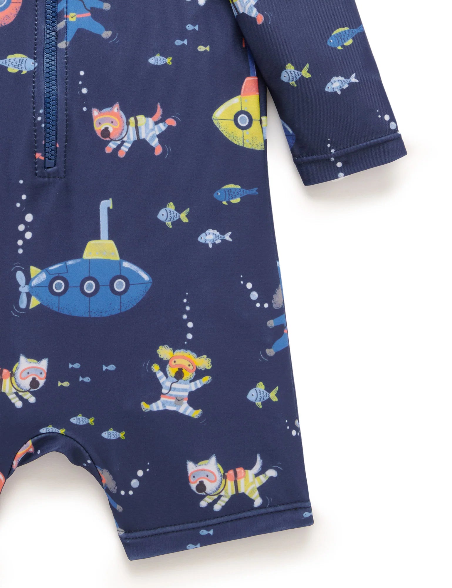 Long Sleeve Rashie Sunsuit Submarine | Purebaby