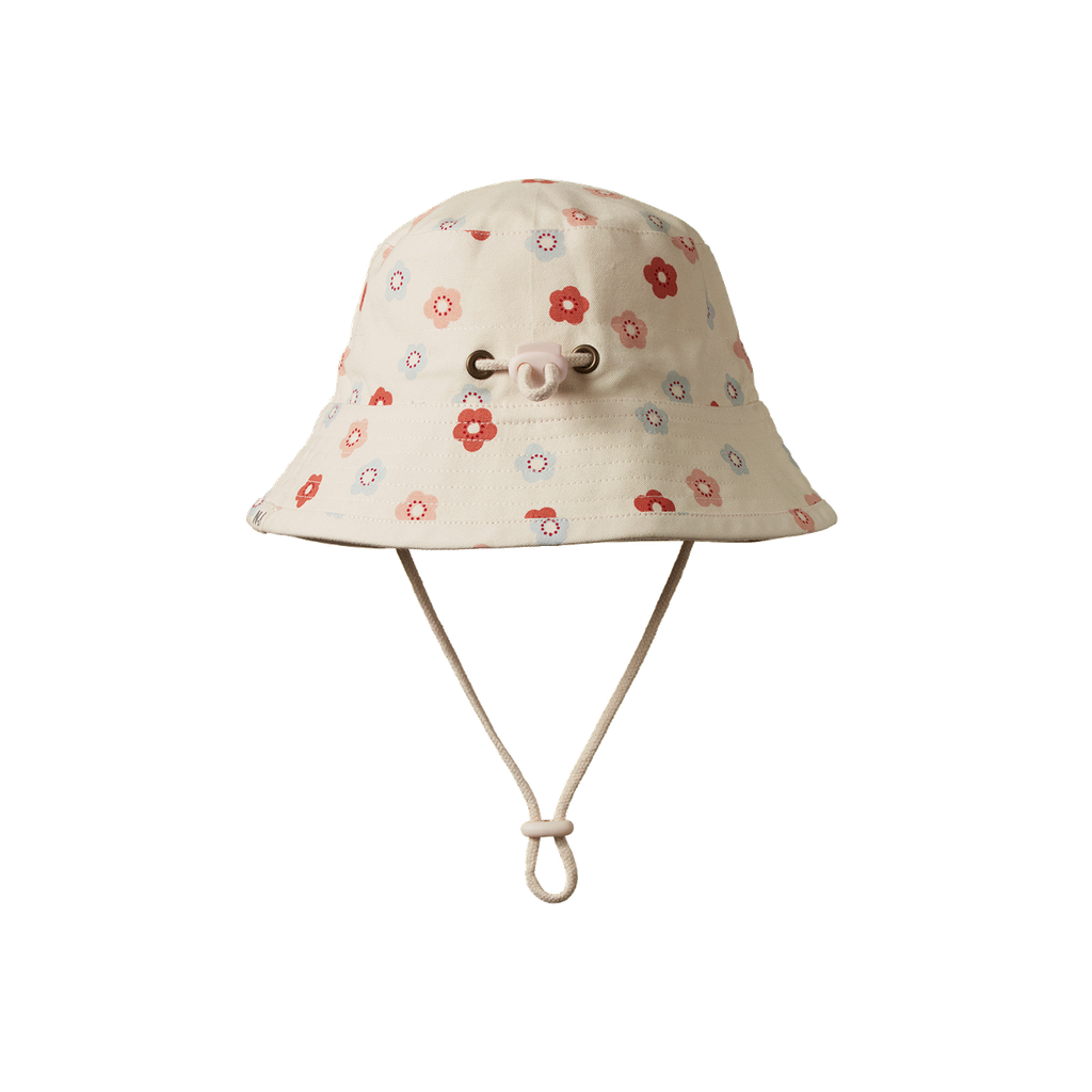 BUCKET SUNHAT - Petite Flora Stamp Print | Nature Baby