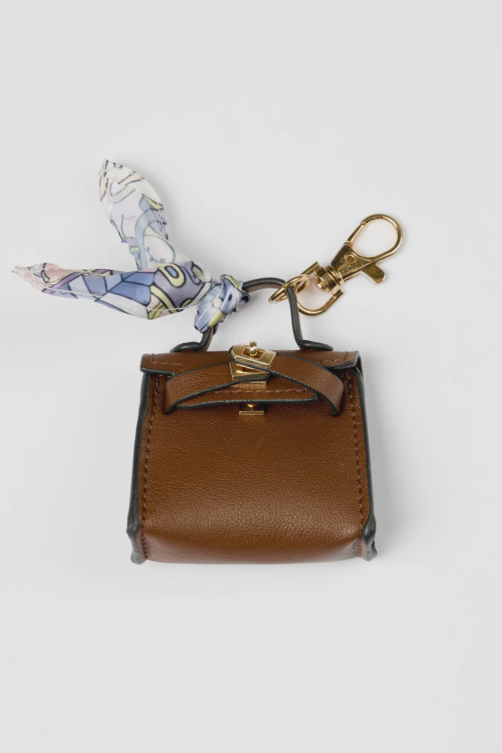 Keychain Mini Kelly Bag - Chocolate | Stella + Gemma