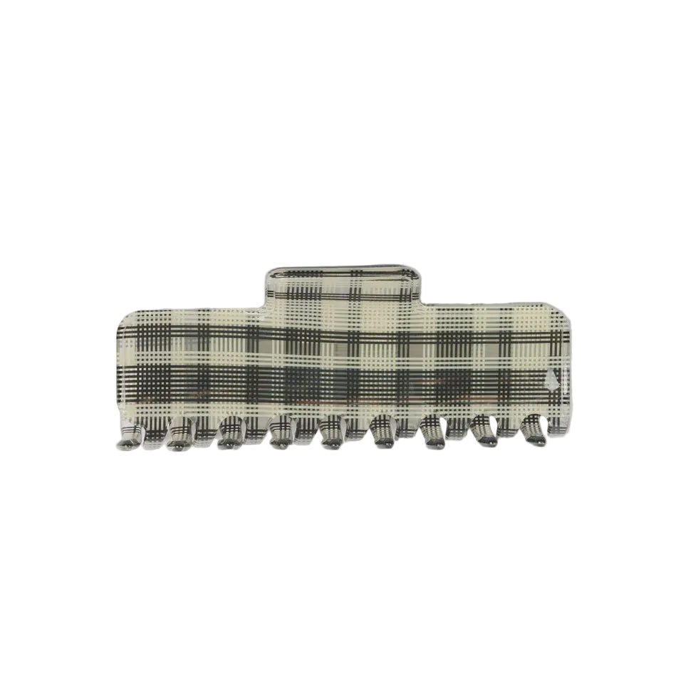 Hair Claw Tartan - Black | Stella + Gemma
