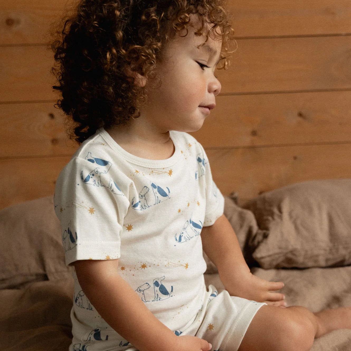 SHORTIE PYJAMA SET - Dog Dream Print | Nature Baby