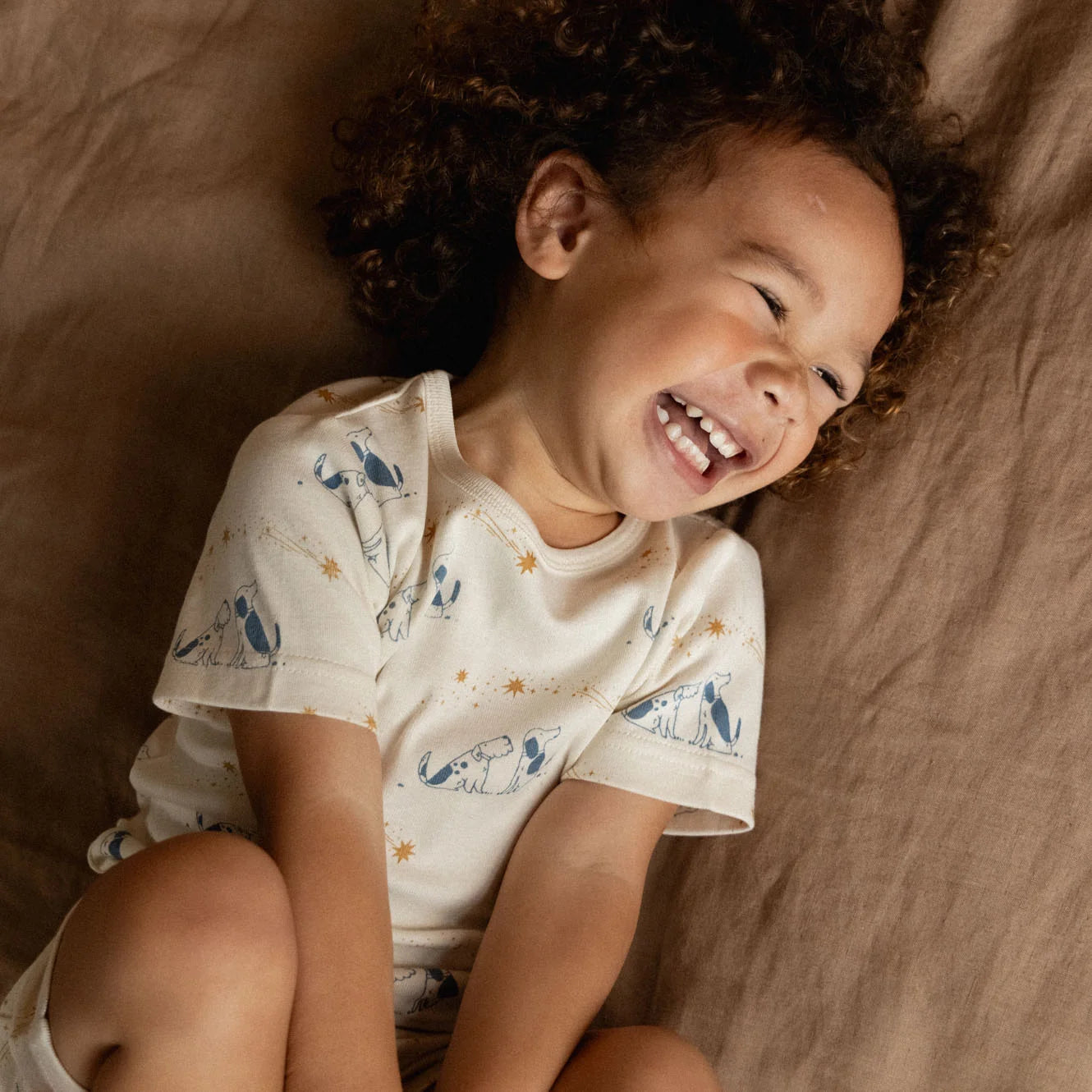 SHORTIE PYJAMA SET - Dog Dream Print | Nature Baby