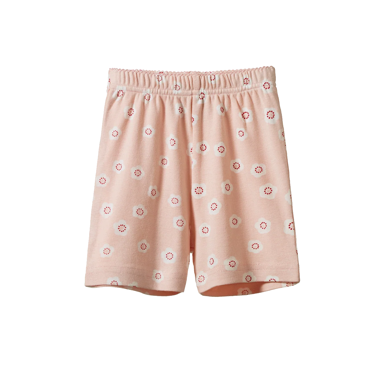 SHORTIE PYJAMA SET - Flora Stamp Rose Dust Print | Nature Baby