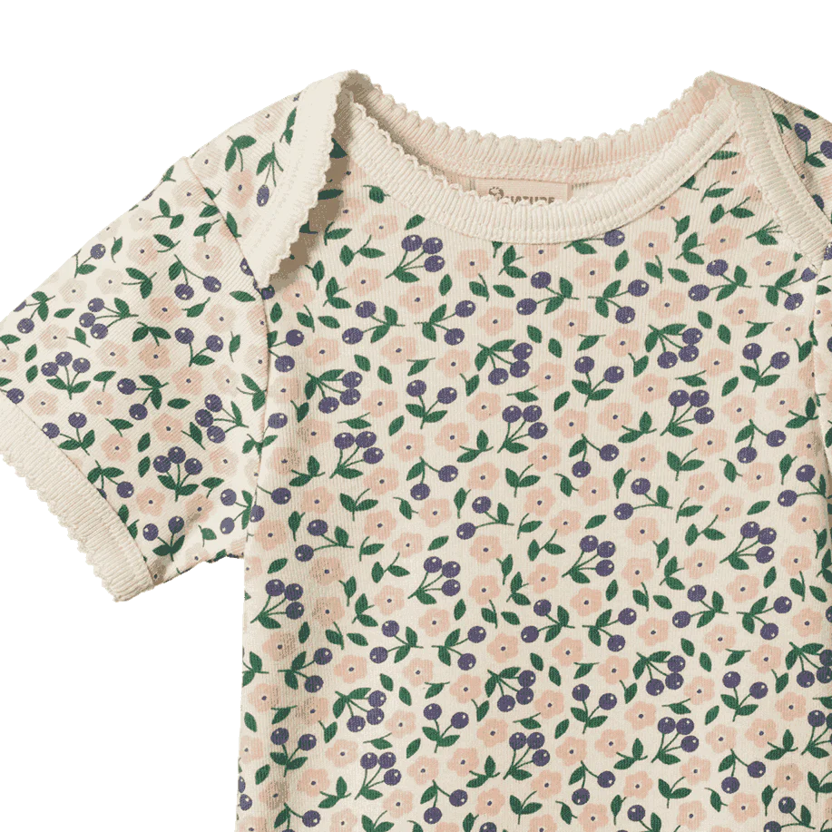 SHORT SLEEVE BODYSUIT - Briarwood Print | Nature Baby