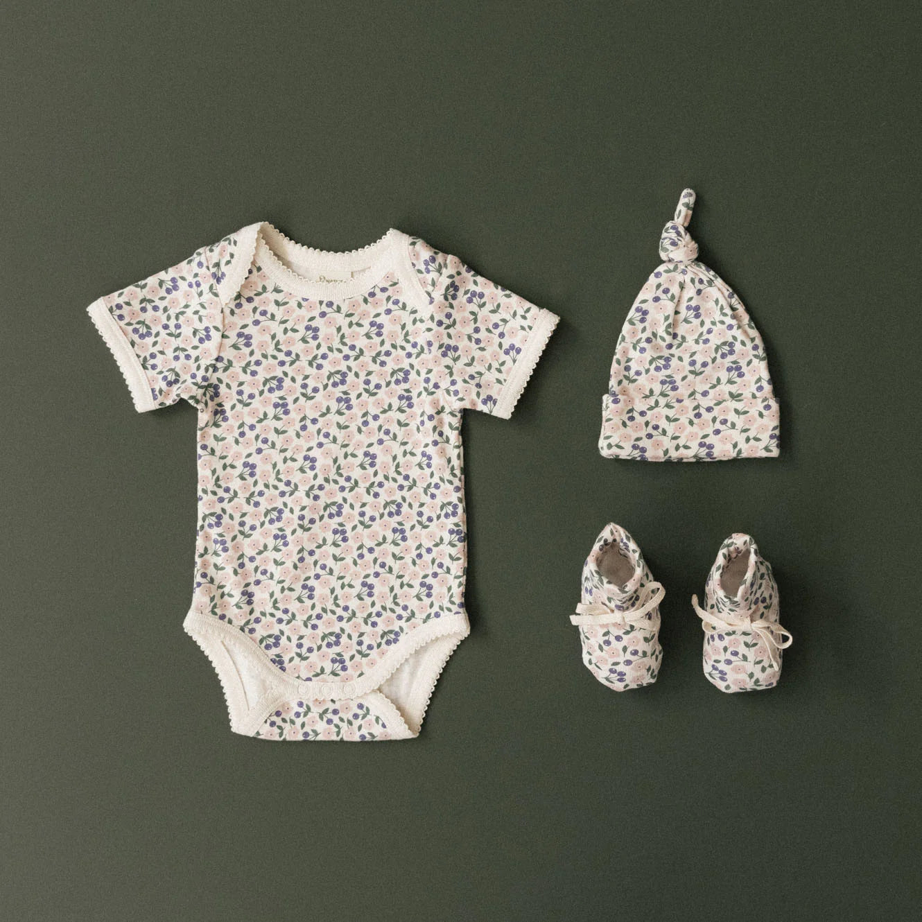 SHORT SLEEVE BODYSUIT - Briarwood Print | Nature Baby