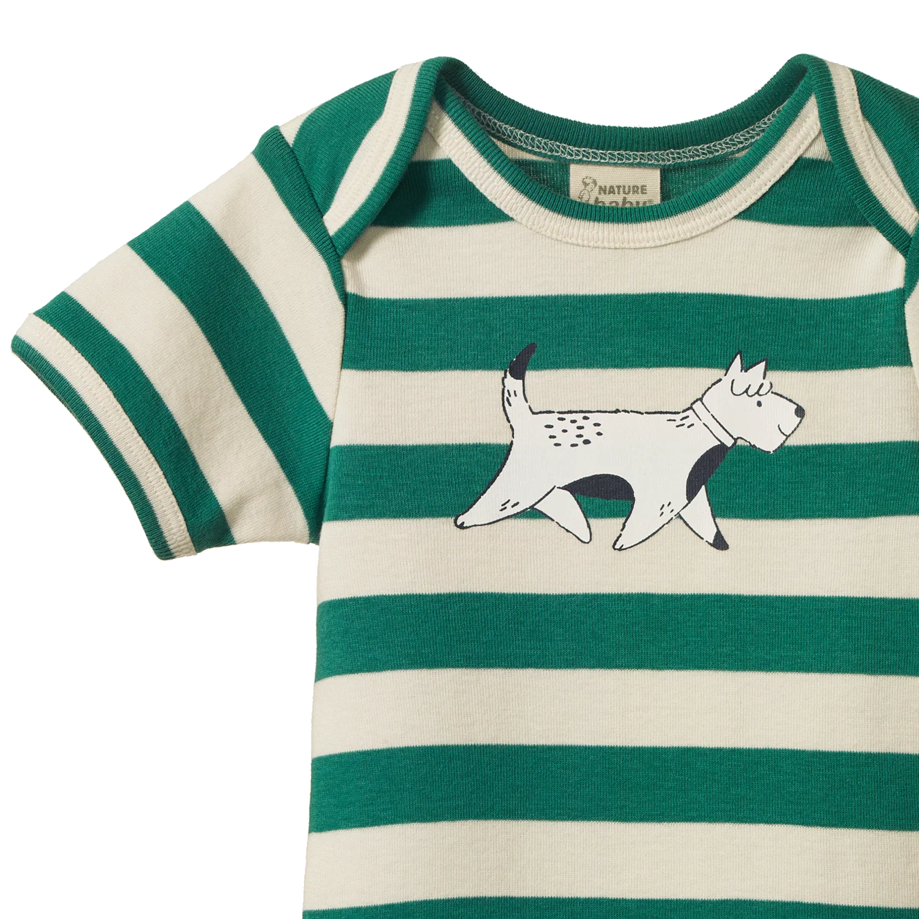 SHORT SLEEVE BODYSUIT - Dog Walk Peppermint Print | Nature Baby