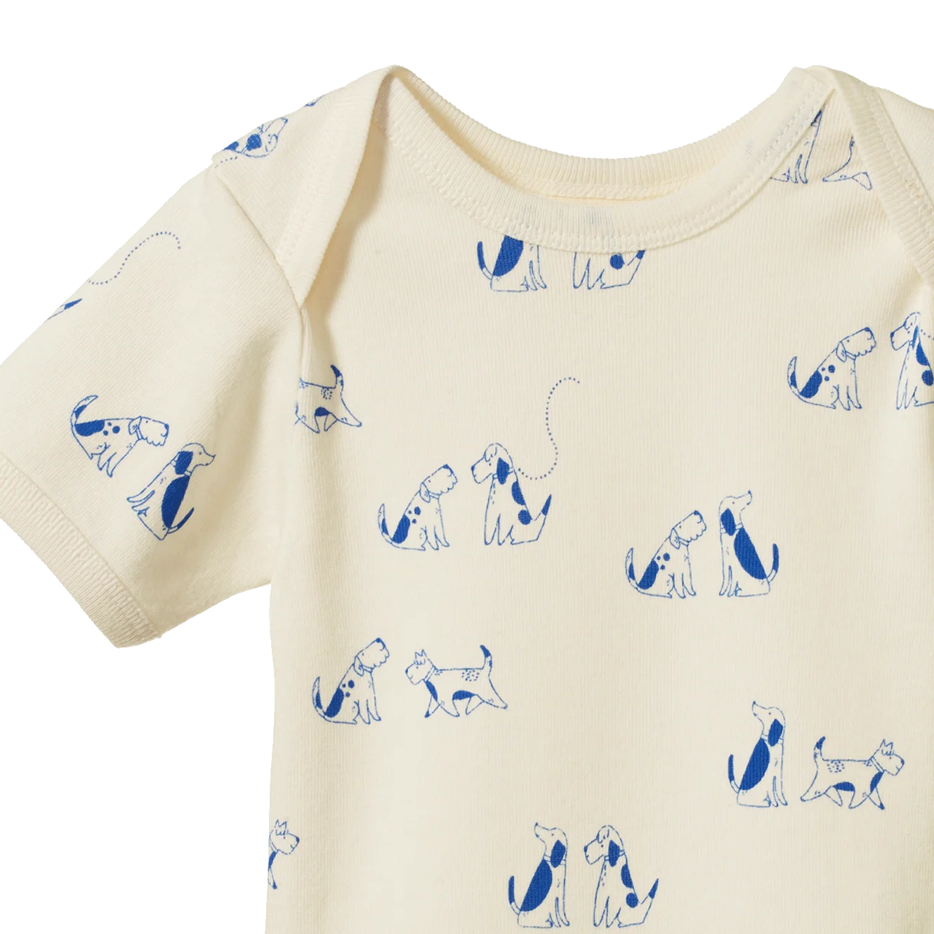 SHORT SLEEVE BODYSUIT - Dog Walk Print | Nature Baby