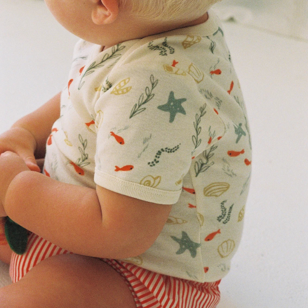 SHORT SLEEVE BODYSUIT - Snorkel Print | Nature Baby