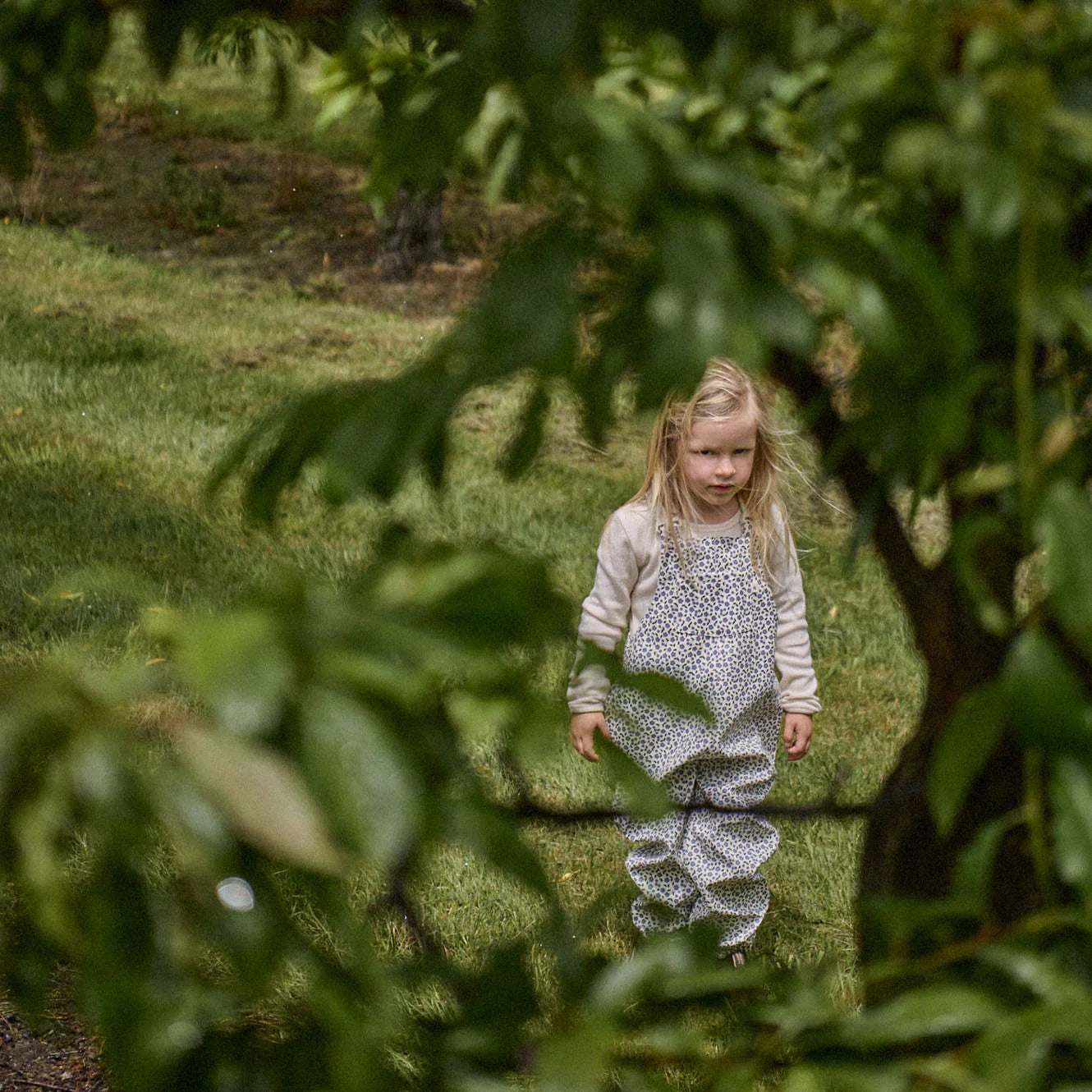 SPLASH OVERALLS - Briarwood Heron Print | Nature Baby