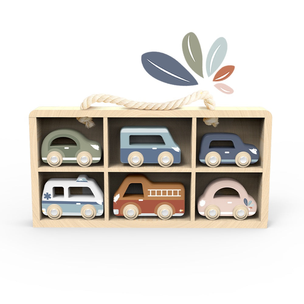 Car Display Case w/6 Vehicles | Speedy Monkey