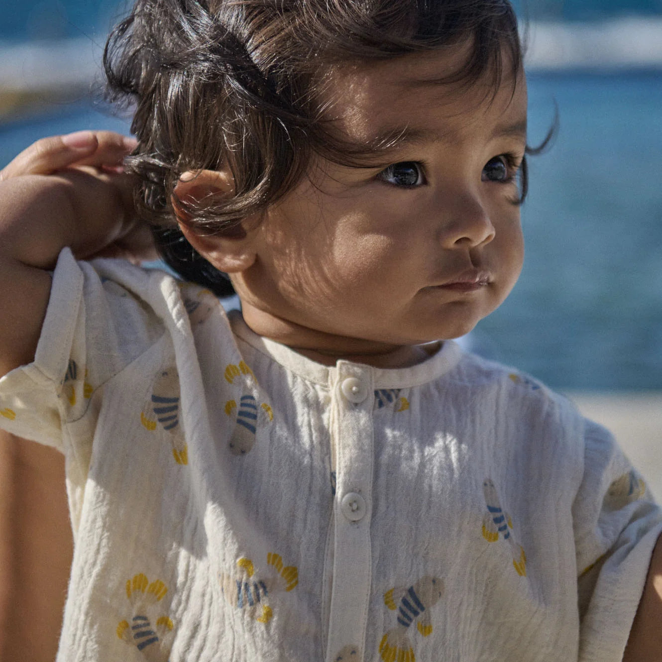 SS CARAVAN SHIRT MUSLIN - Fish Fable Print | Nature Baby