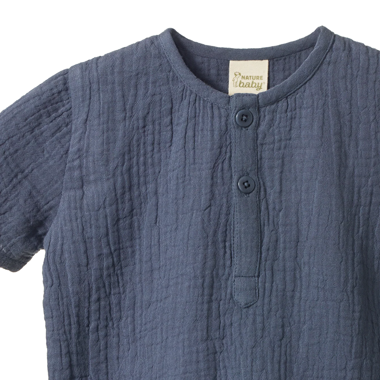 SS CARAVAN SHIRT MUSLIN - Vintage Indigo | Nature Baby