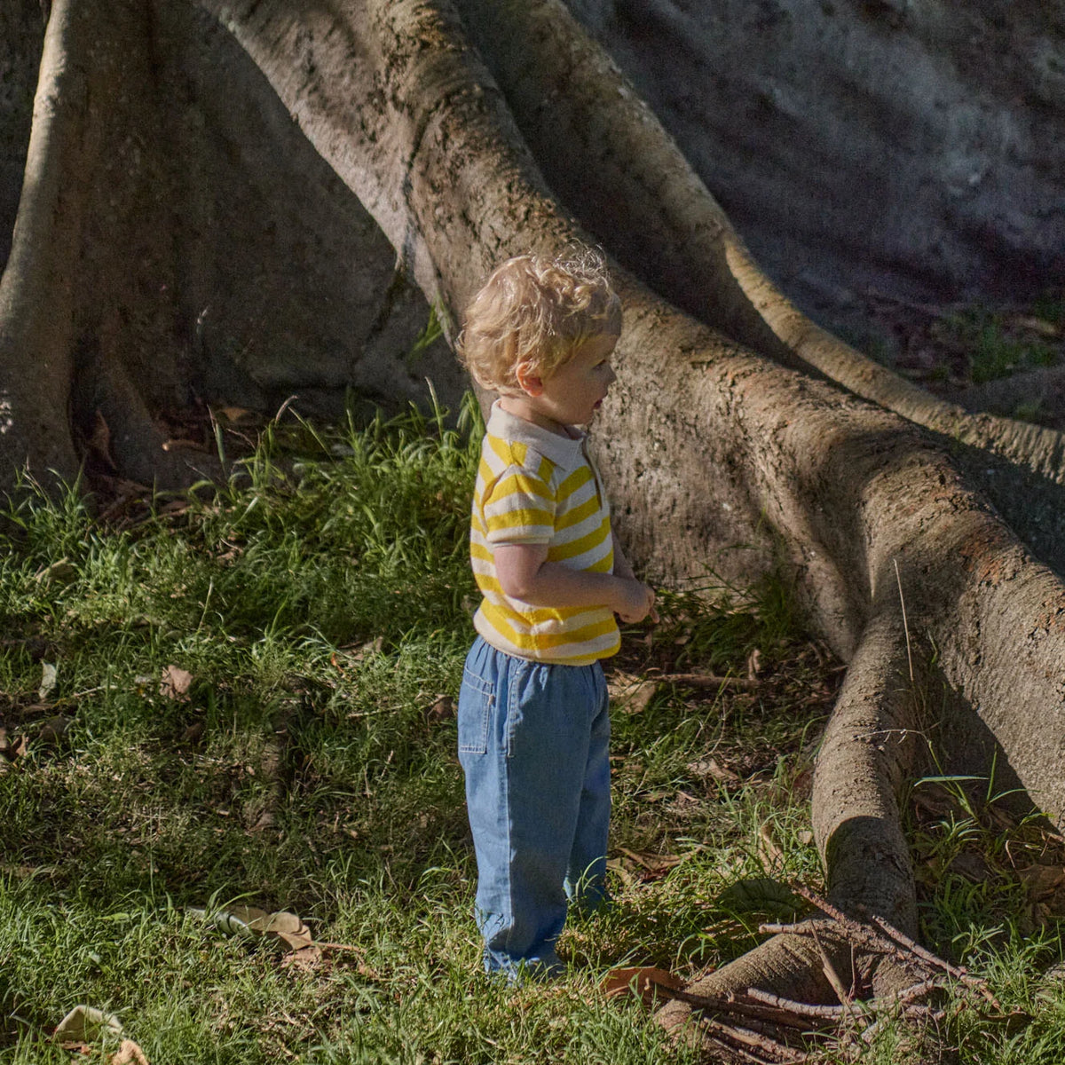 STEVIE POLO - Sunny Bold Stripe | Nature Baby