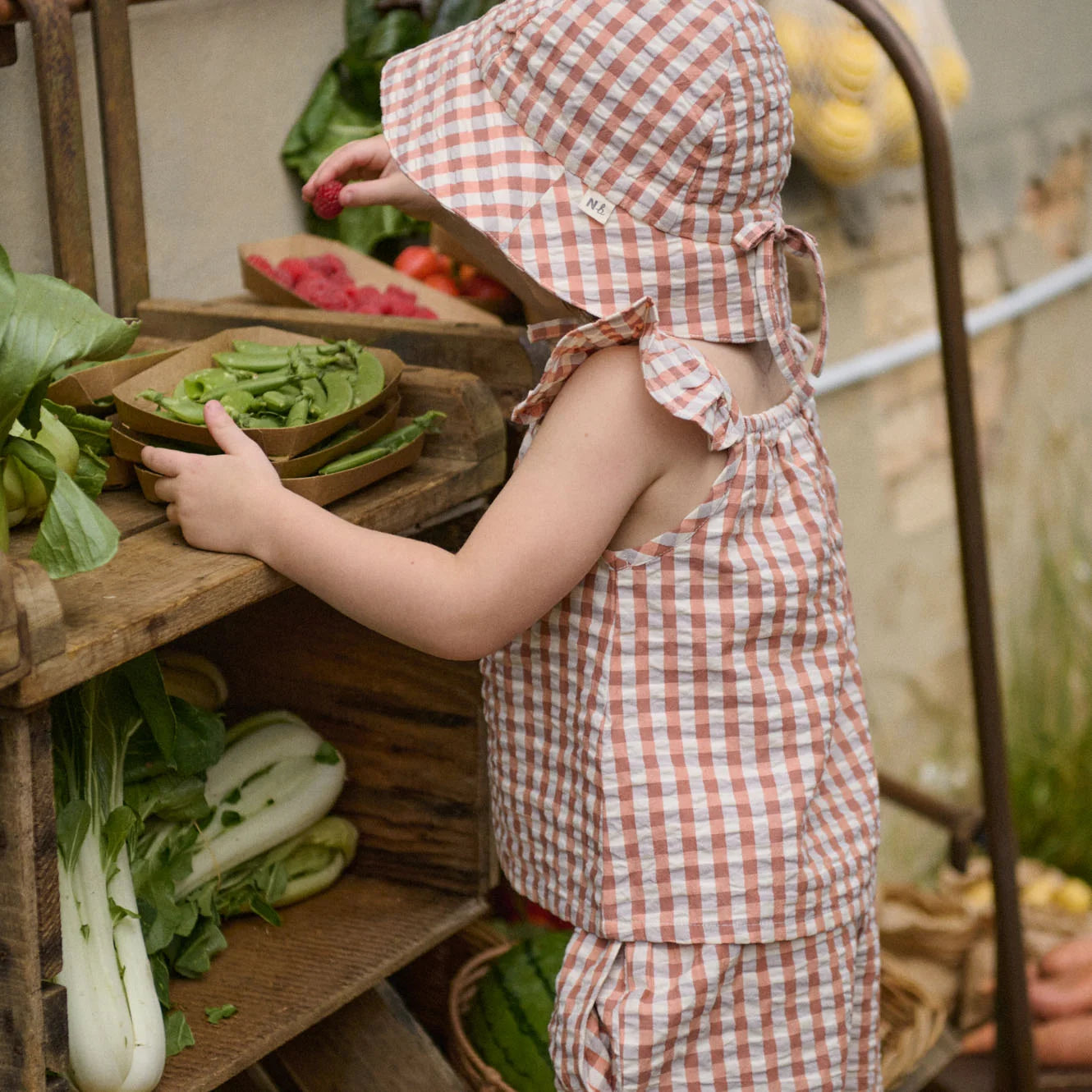 SUNHAT - Dandelion Gingham | Nature Baby