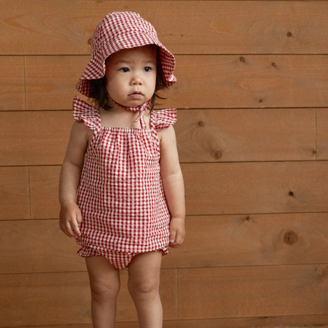 SUNHAT - Red Gingham | Nature Baby