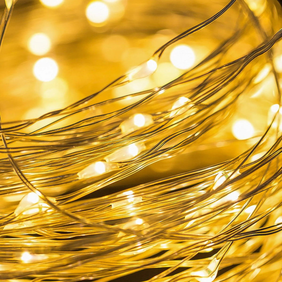 Silver Warm White Solar Seed Lights | Stellar Haus