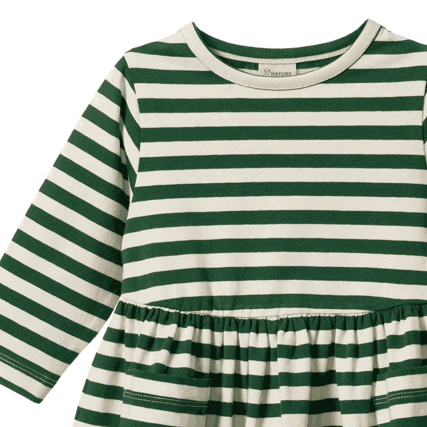 Long Sleeve Twirl Dress - Eden Sea Stripe | Nature Baby