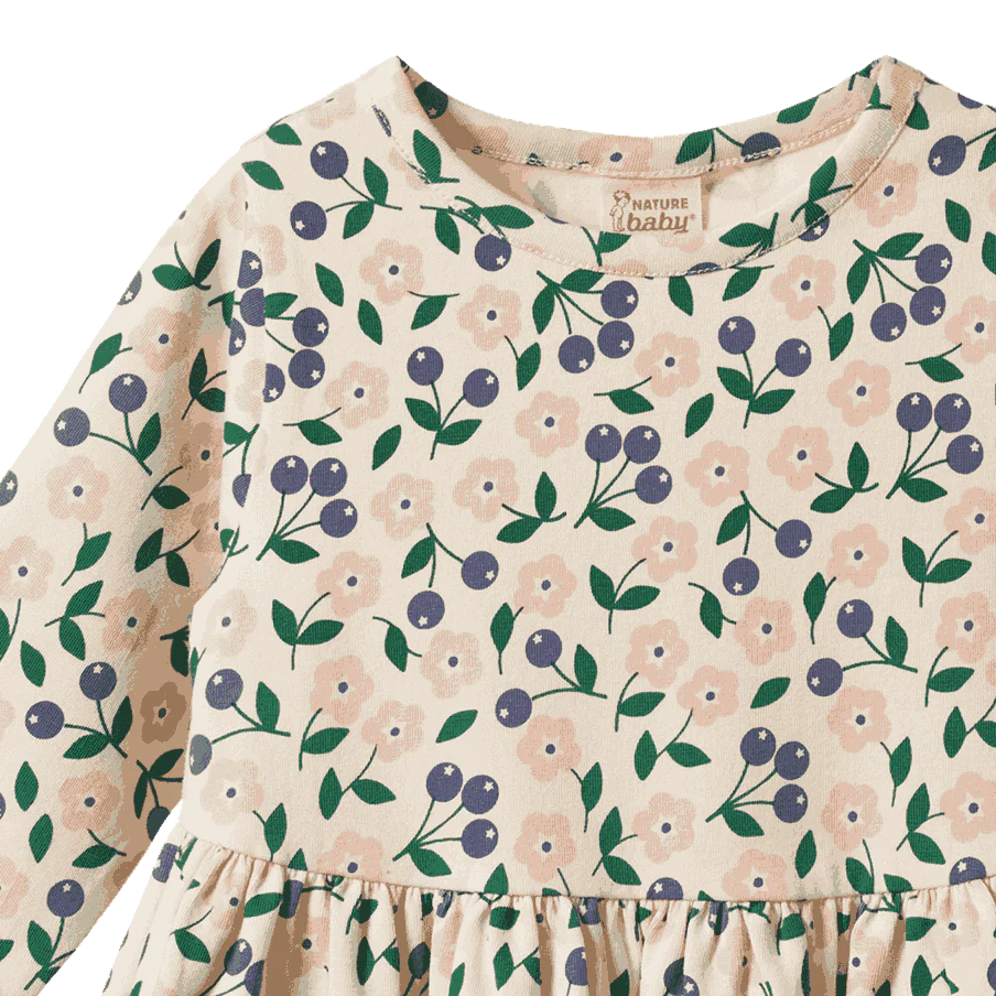 Long Sleeve TWIRL DRESS - Grande Briarwood Print | Nature Baby