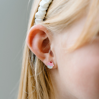 Cupcake Enamel Studs - Silver | Silver Linings Collective