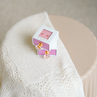 Cherry Enamel Studs - Silver | Silver Linings Collective