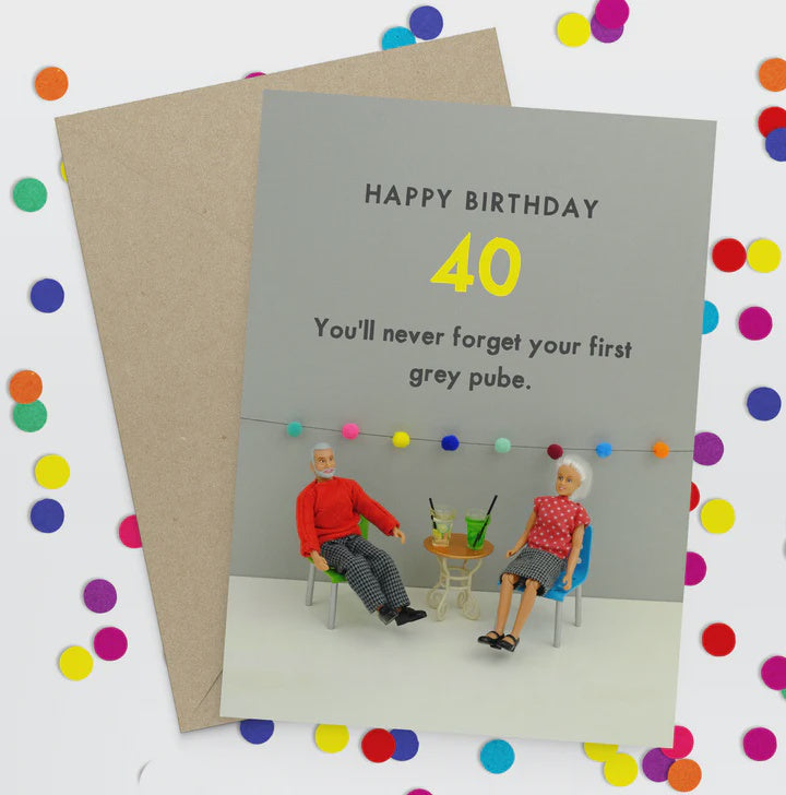 Card- Grey Pube | Bold & Bright