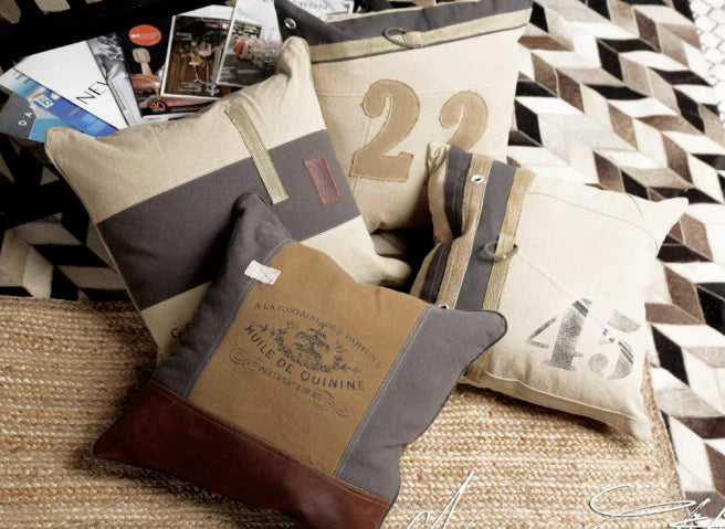 Canvas Cushion - Eight Day | Blue Goose Imports