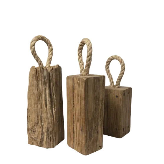 Teak Rustic Door Stop | Blue Goose Imports