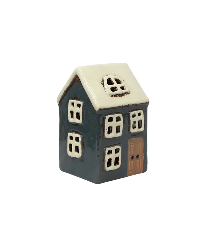 Alsace Tea Light House Navy | French Country