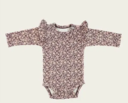 Organic Cotton Frill Bodysuit - Lily of the Valley | Jamie Kay