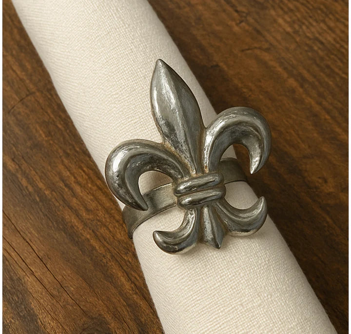 Fleur De Lis Napkin Ring | Blue Goose