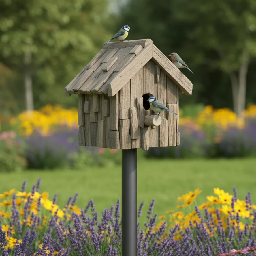 Teak Bird Box/House | Blue Goose Imports