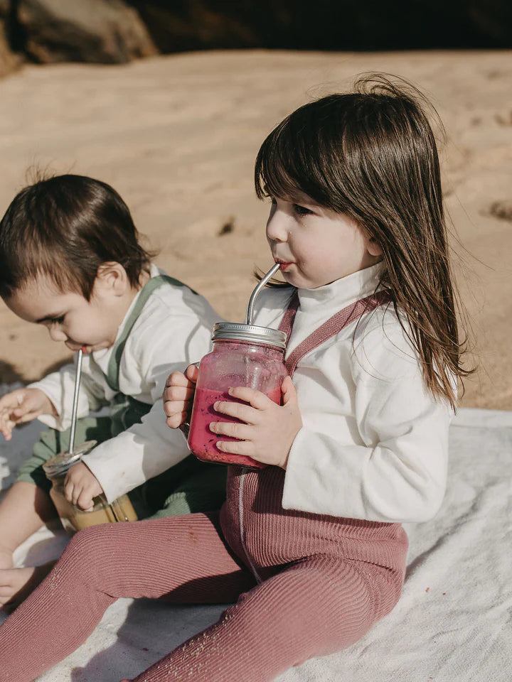 Footless Cotton Tights - ACAI SMOOTHIE | Silly Silas