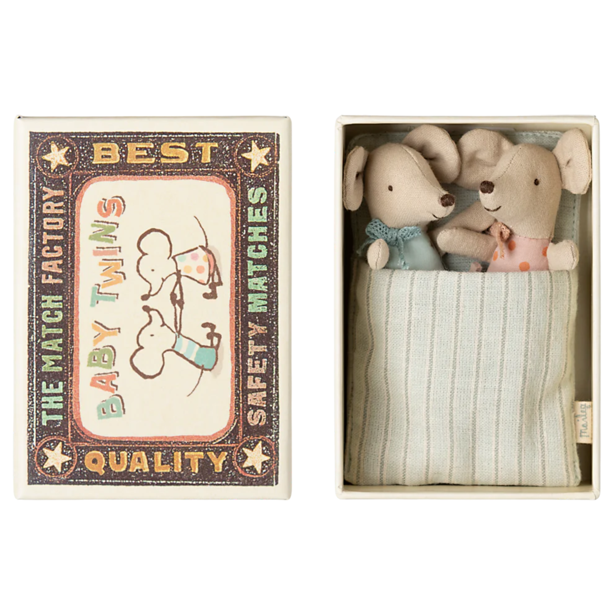 Twins Baby Mice in Matchbox 2025 | Maileg