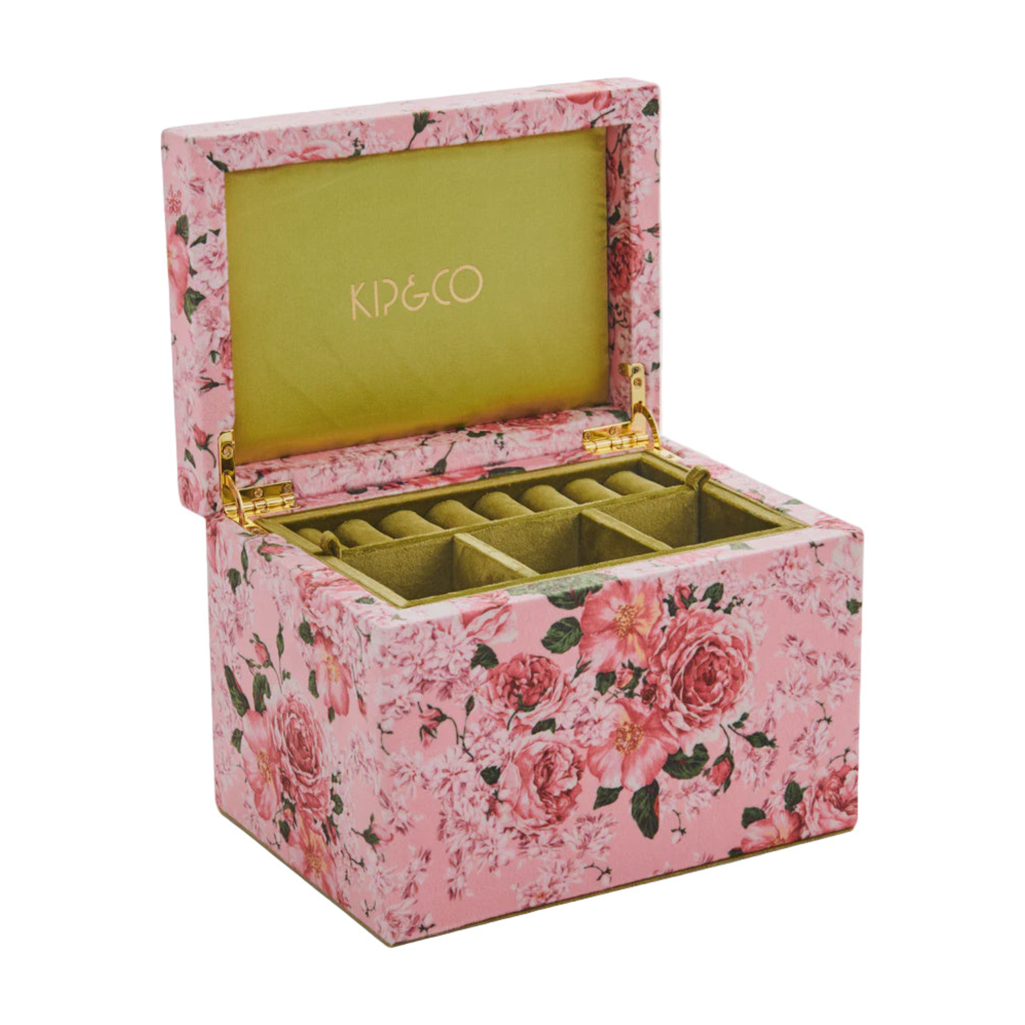 Rose Garden Velvet Jewellery Box Large | Kip & Co