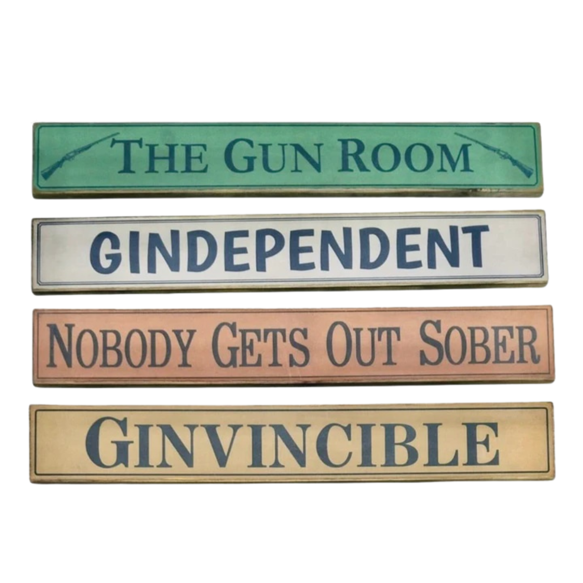 80cm Coloured Sign - Ginvincible | Blue Goose