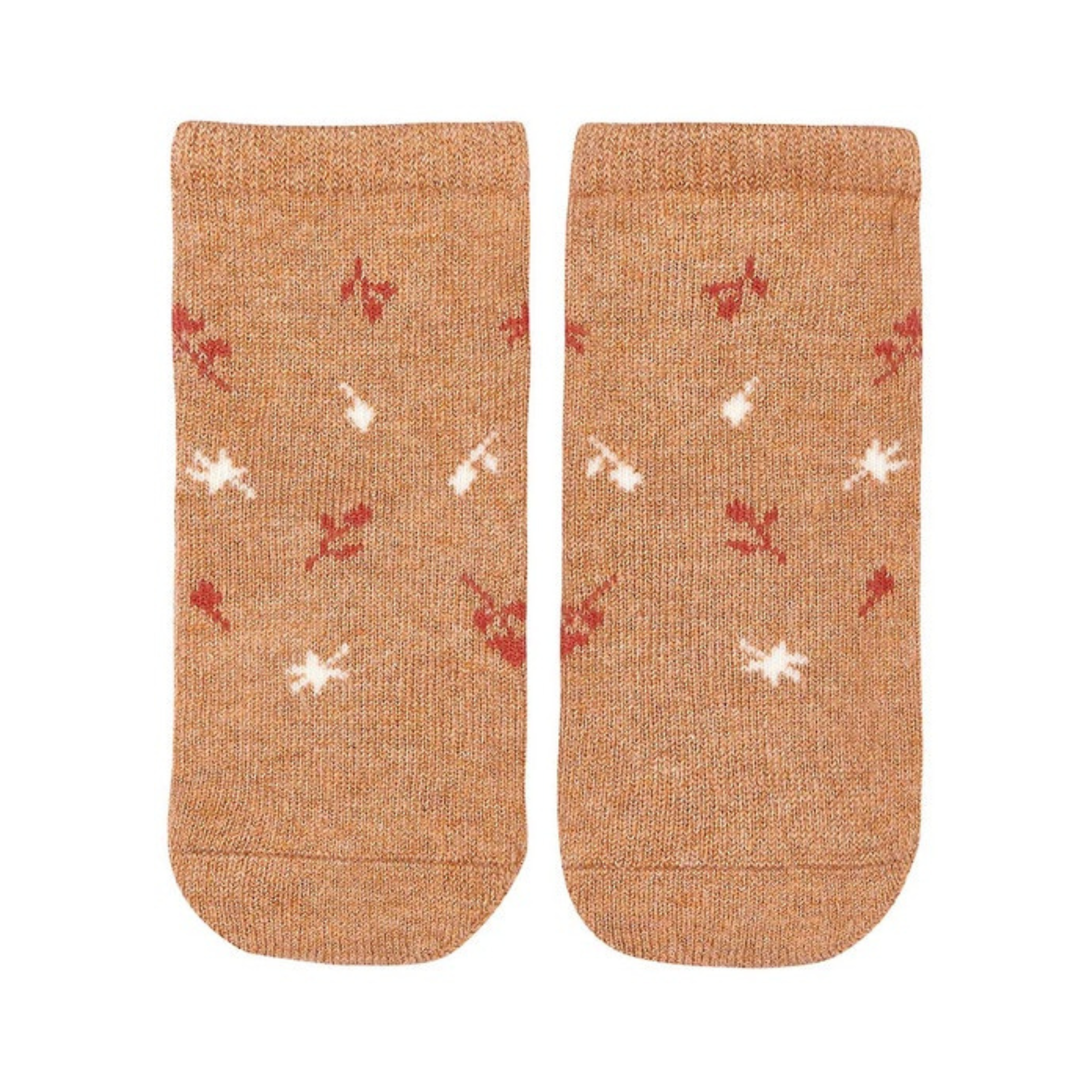 Organic Baby Socks Ankle Maple Leaves | Toshi