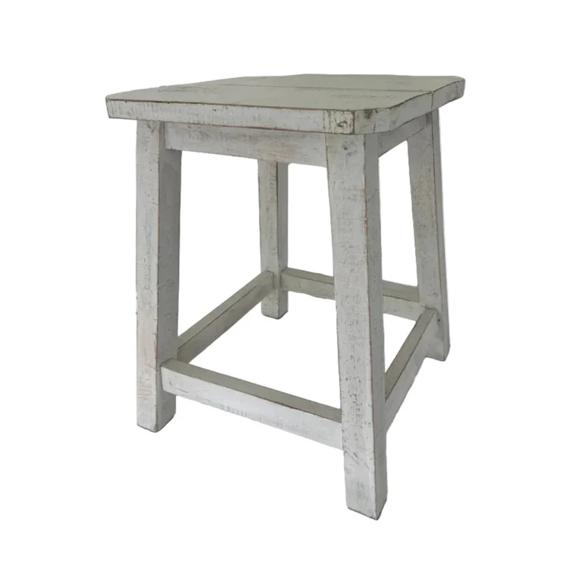 Florence Stool Square - White | Parnell + Co