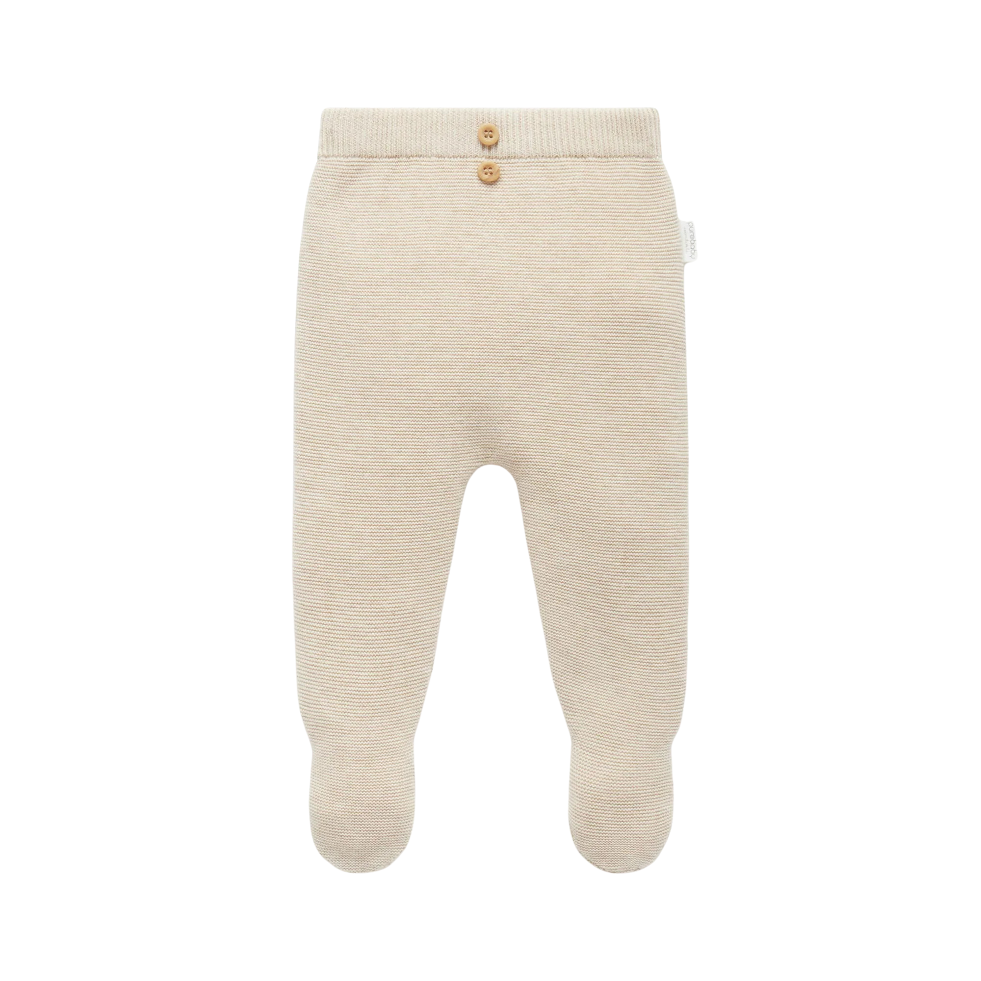 Textured Legging - Wheat Melange | Purebaby
