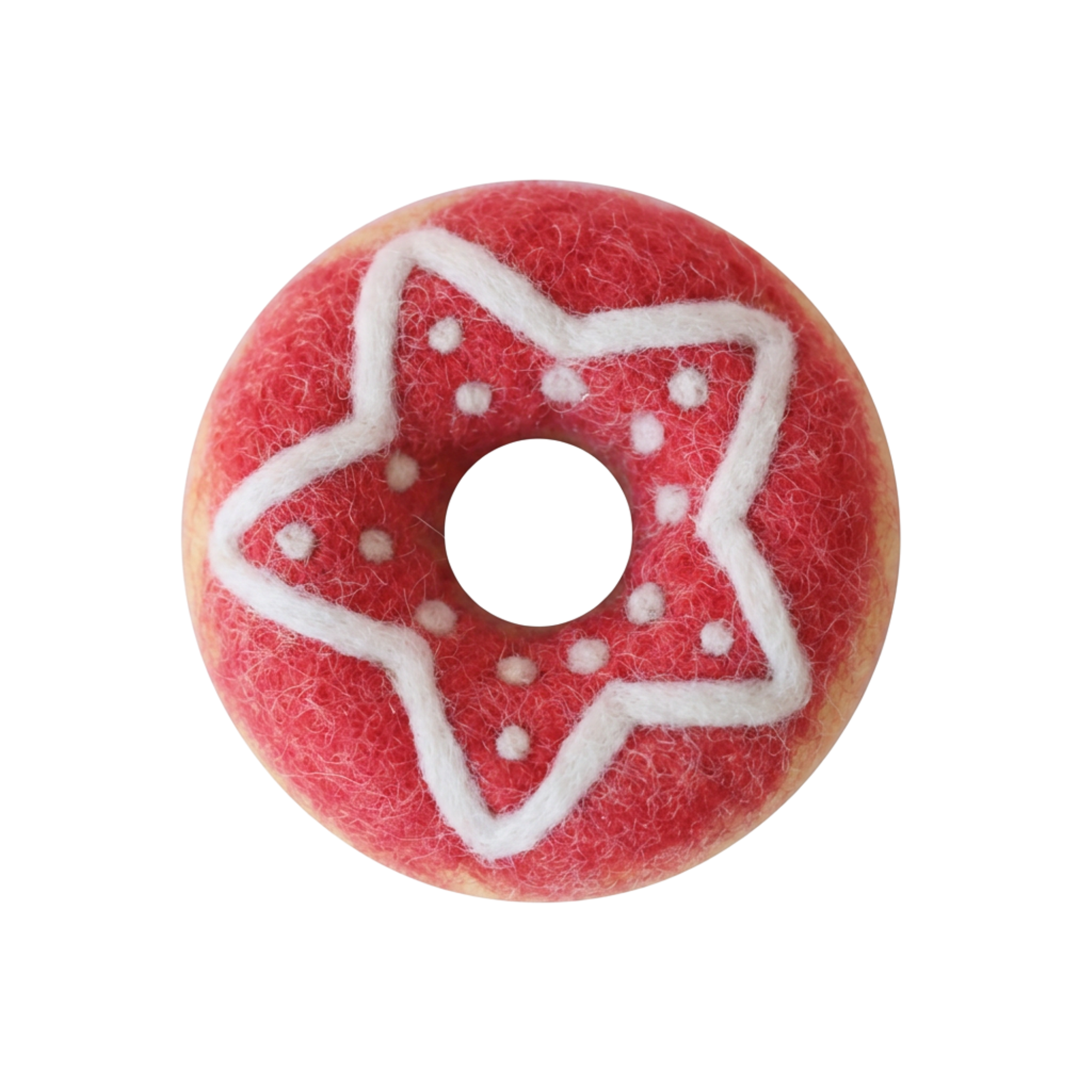 Red Christmas Star Donut | Juni Moon