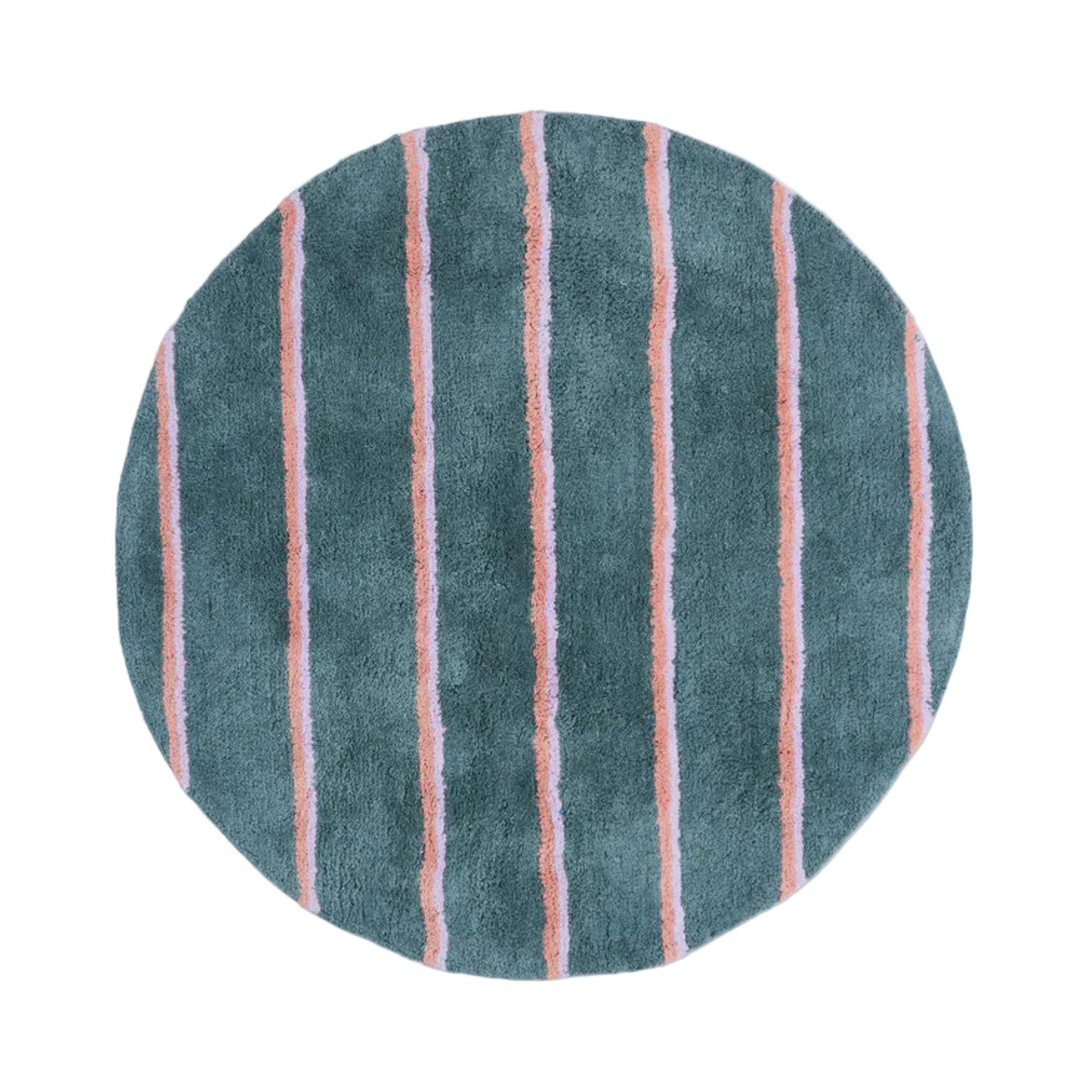 Wakame Crush Stripe Round Bath Mat | Kip & Co