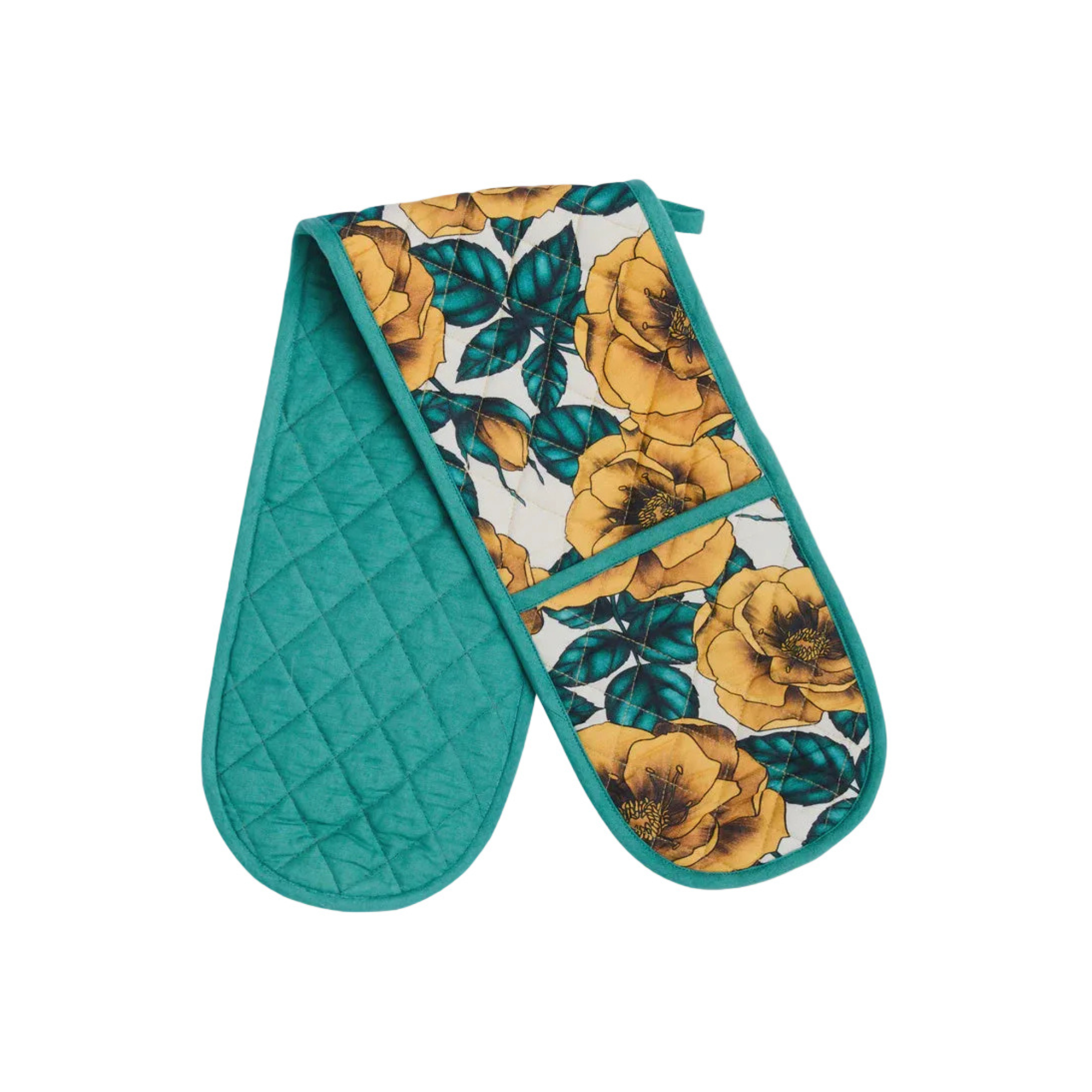 Golden Peony Double Oven Mitt | Kip & Co